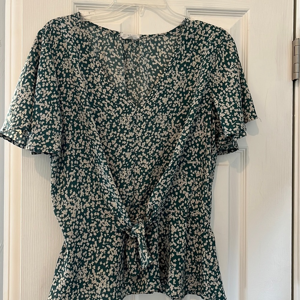 Green & Ivory Sienna Sky blouse